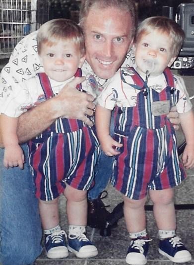 John Borsten the filmmaker with the two little stars.